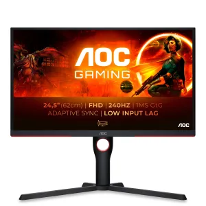 63,5Cm/25" (1920X1080) Aoc Gaming G3 25G3zm/Bk Fhd Wled 240Hz 0,5Ms Hdmi Dp Black/Red