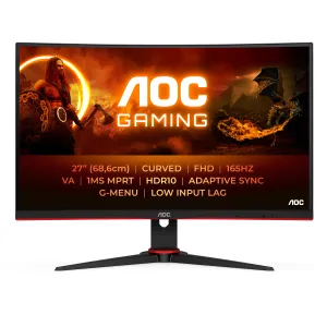 Aoc Gaming C27g2e/Bk - Led Monitor - Curved - Full Hd (1080P) - 27" - Hdr
