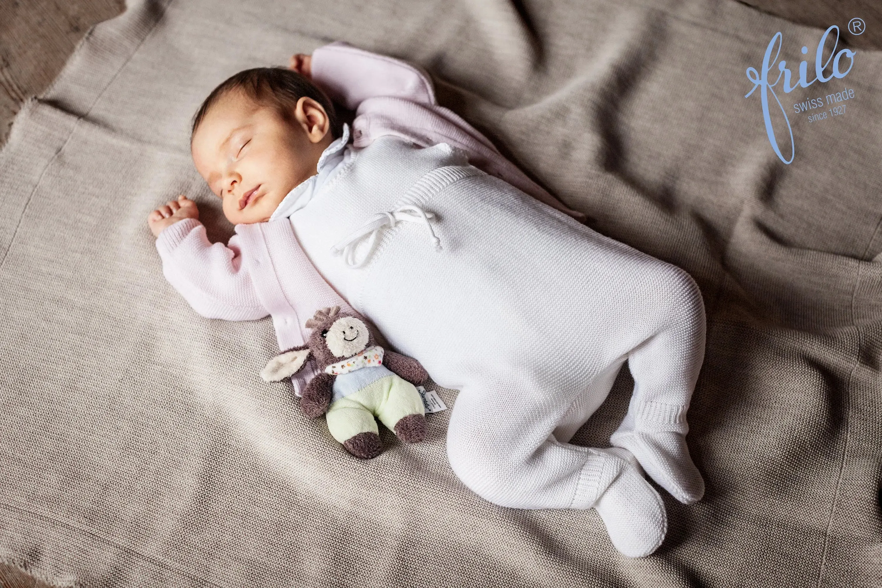 Classic Merino Wool Footed Romper - Off White