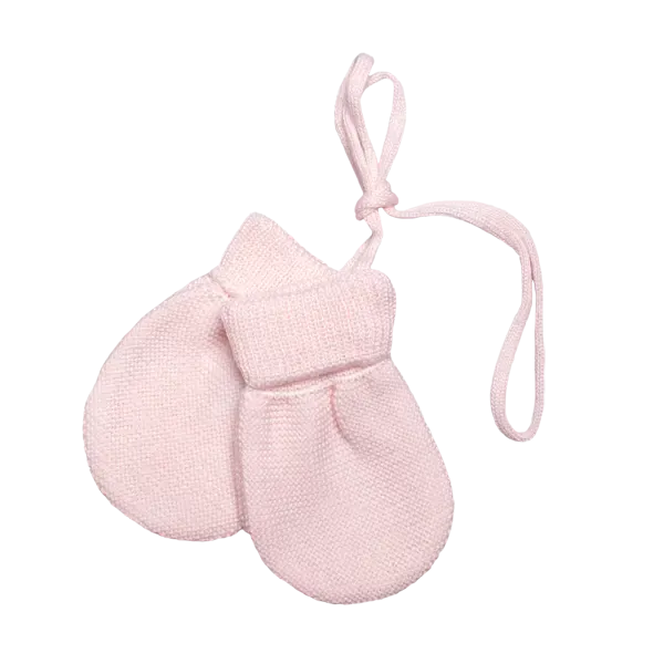 Classic Merino Wool Mittens -Pink