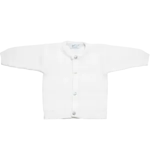 Classic Merino Wool Round-neck Cardigan - Off White