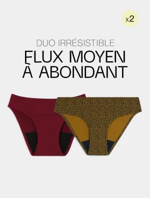 Duo irrésistible / Flux moyen à abondant