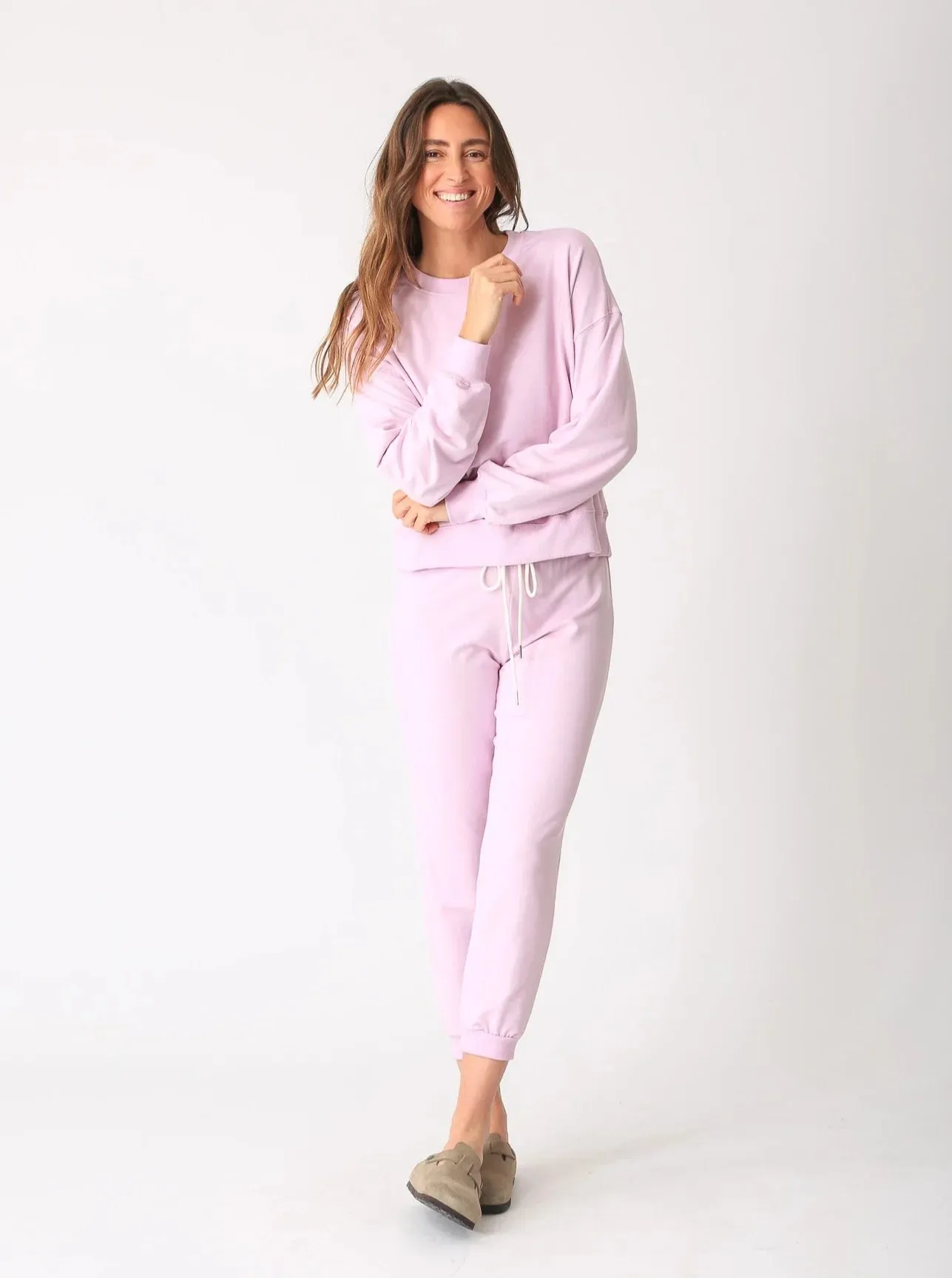 Electric and Rose Classic Sweater in Dusty Pink Voilet