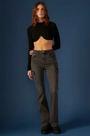 Go Getter High Rise Flare Cargo Jean ~ Roadtrip