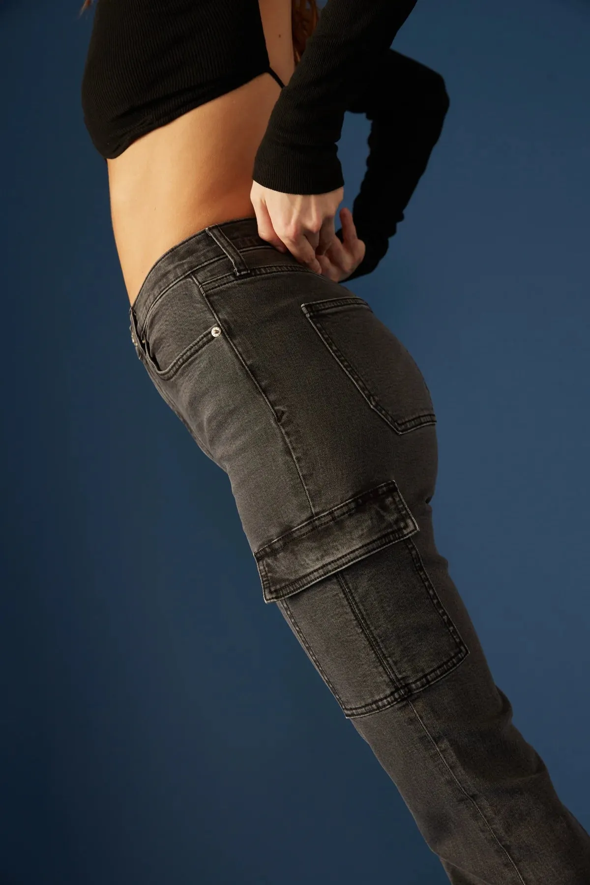 Go Getter High Rise Flare Cargo Jean ~ Roadtrip