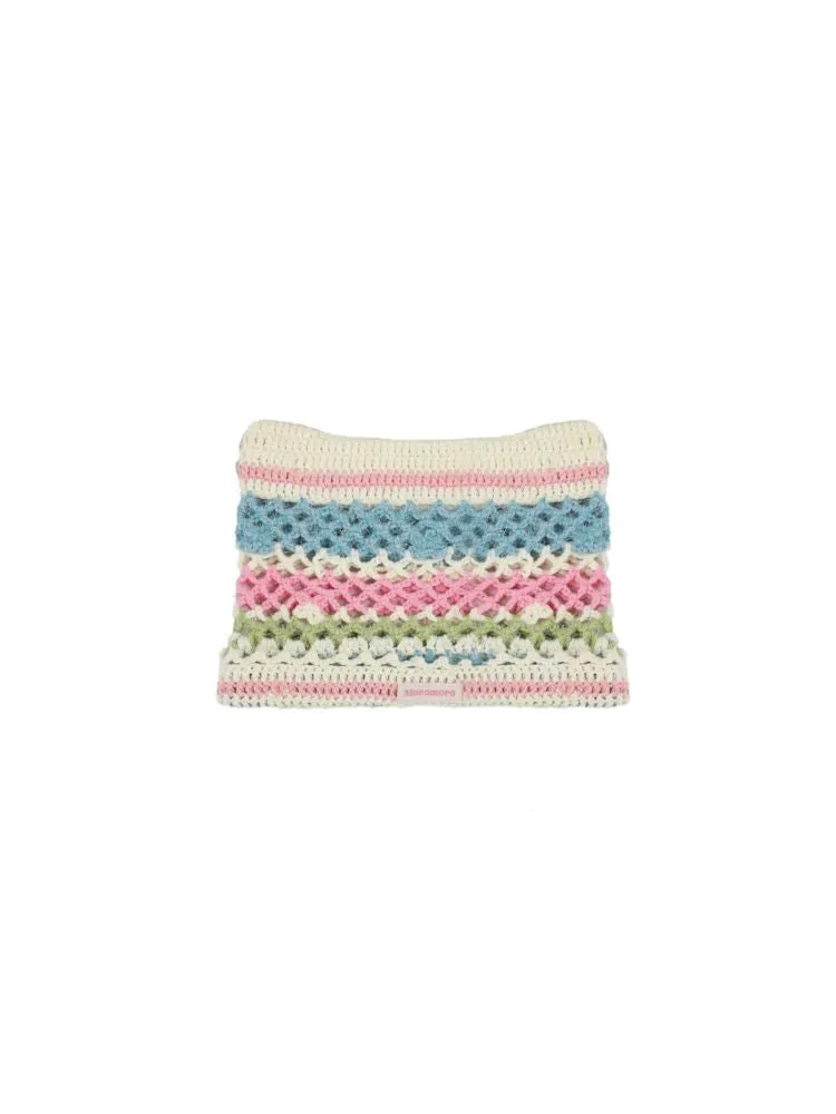 Hand crocheted knit hat【s0000008635】
