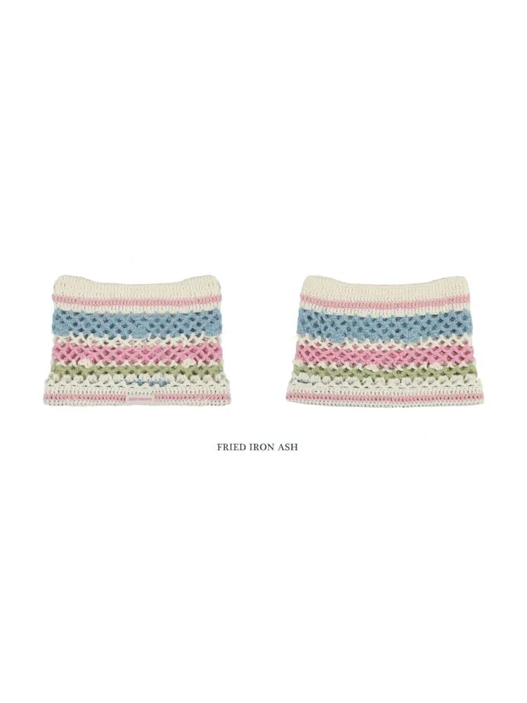 Hand crocheted knit hat【s0000008635】