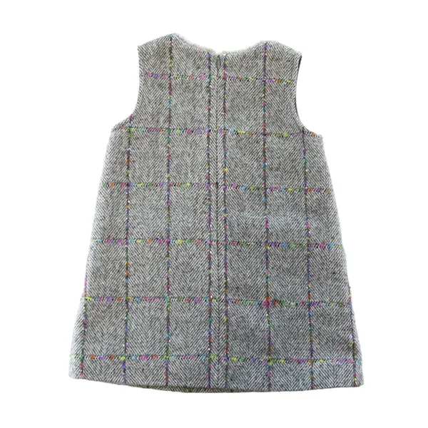 Herringbone Wooly Dress - Grey