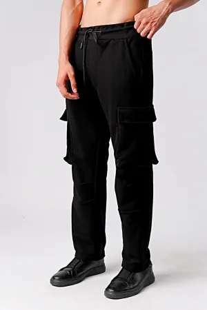 Knit Cargo Trouser- Black