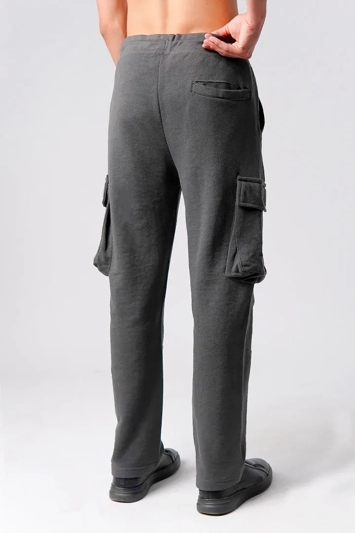 Knit Cargo Trouser - Charcoal
