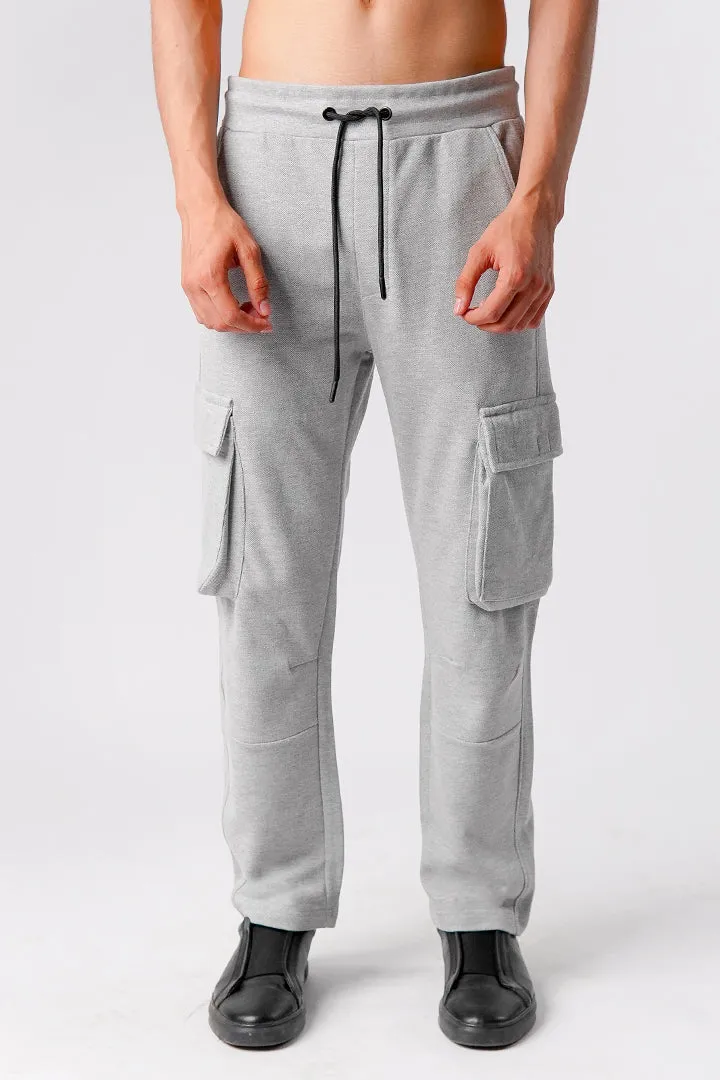 Knit Cargo Trouser - Heather Grey