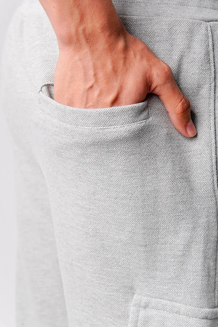 Knit Cargo Trouser - Heather Grey