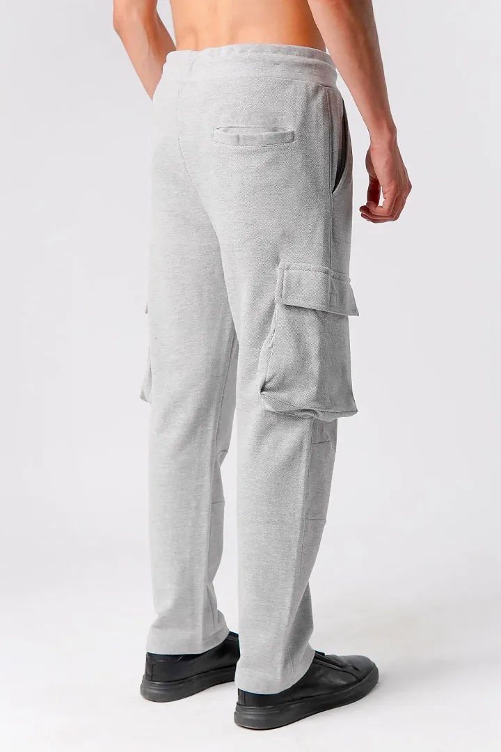 Knit Cargo Trouser - Heather Grey