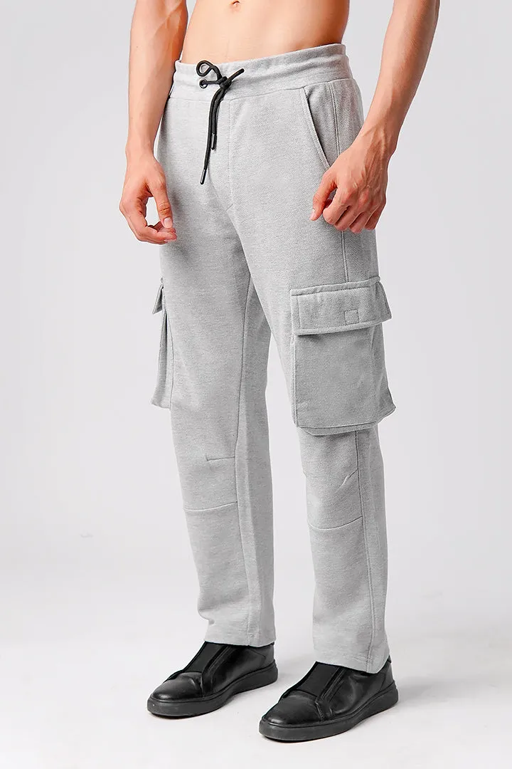 Knit Cargo Trouser - Heather Grey