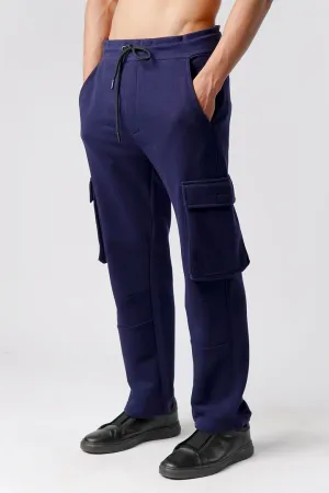 Knit Cargo Trouser- Navy