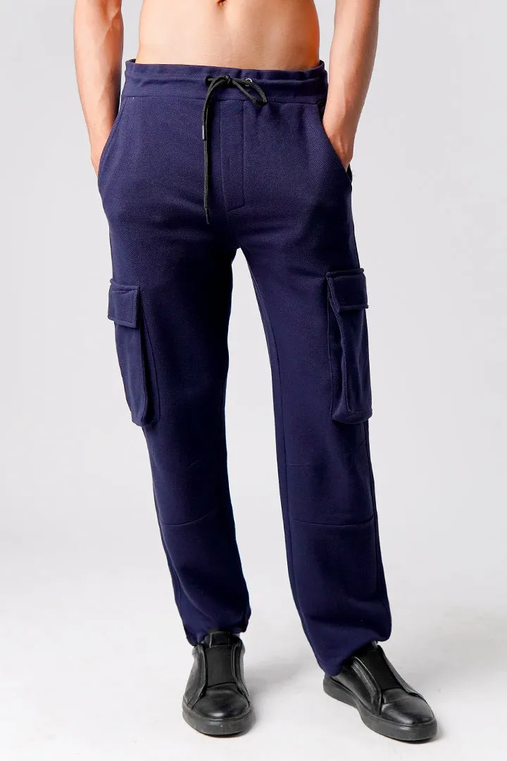 Knit Cargo Trouser- Navy