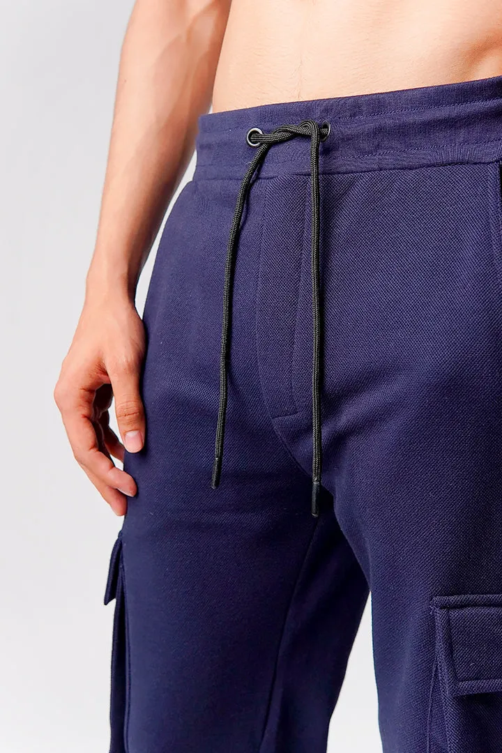 Knit Cargo Trouser- Navy