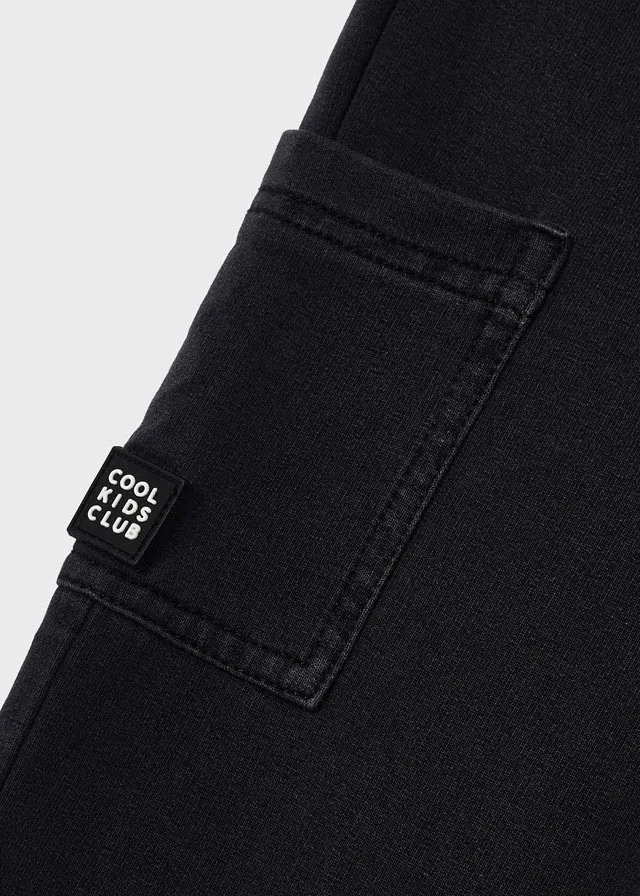 Mayoral - Boys Cargo Pocket Faux Denim in Dark Grey