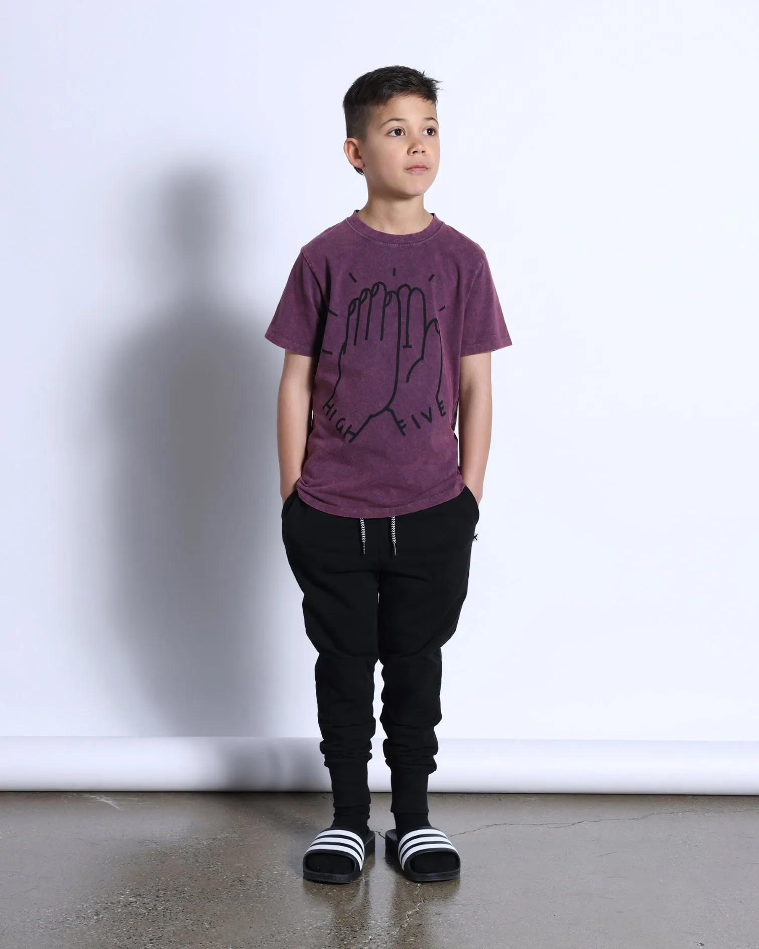 Minti High Five Tee - Muted Purple Wash