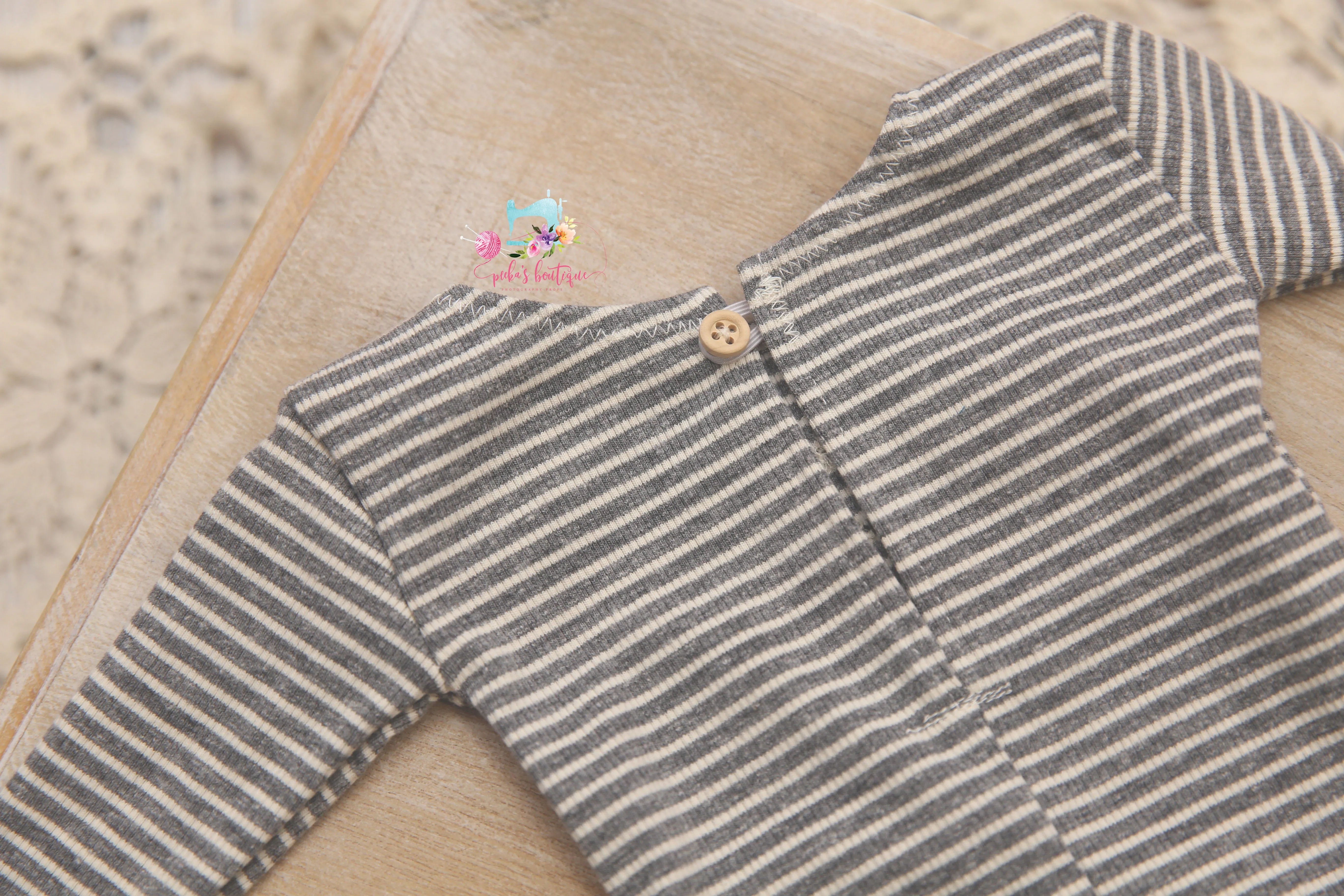 Newborn/Sitter Hugh Sophisticated Stripes- MTO