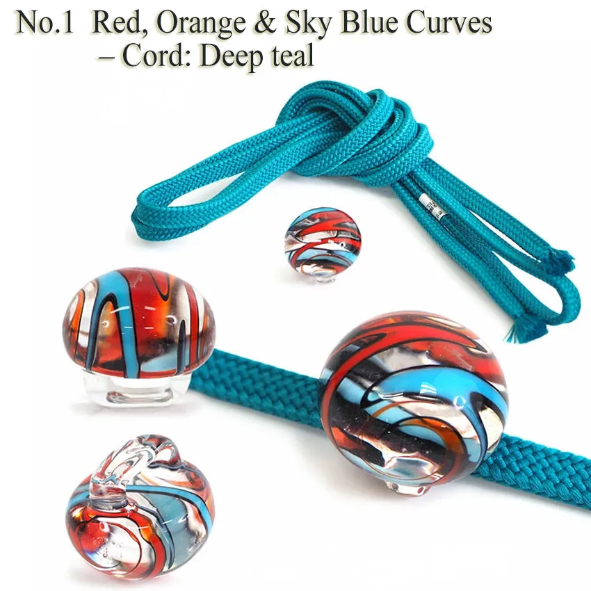Obidome(Obi Charm), Curved Glass Bead Obi Charm –  Sophisticated & Stylish!