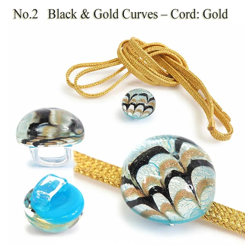 Obidome(Obi Charm), Curved Glass Bead Obi Charm –  Sophisticated & Stylish!