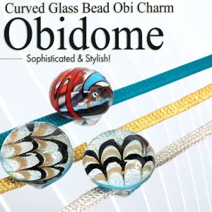 Obidome(Obi Charm), Curved Glass Bead Obi Charm –  Sophisticated & Stylish!