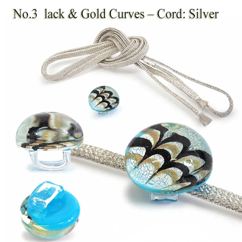 Obidome(Obi Charm), Curved Glass Bead Obi Charm –  Sophisticated & Stylish!