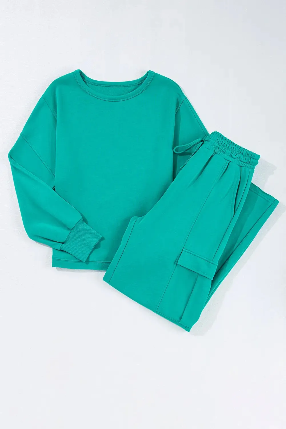 Pullover Top and Cargo Pants Set