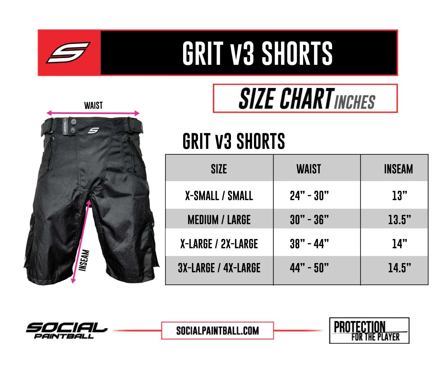 Social Paintball Grit V3 Shorts - Stealth Black