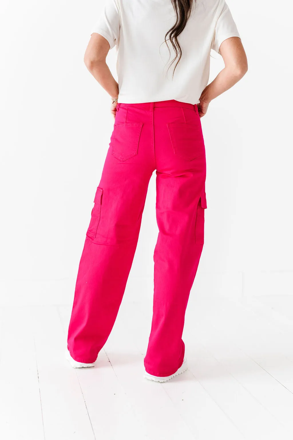 Spencer Cargo Jeans in Magenta