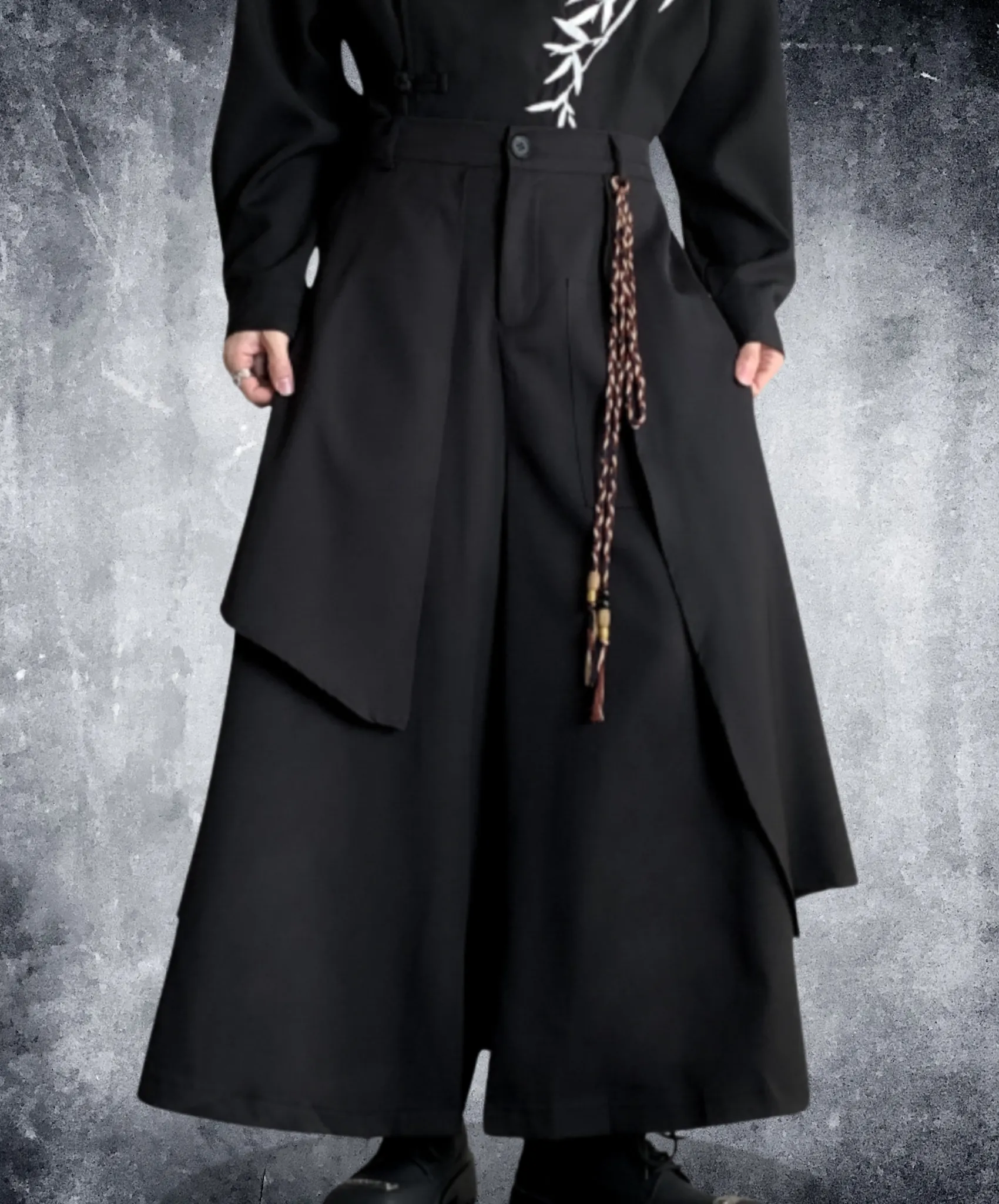 【style57】dark mode outfit set EN1854（jacket   sweater   pants set）