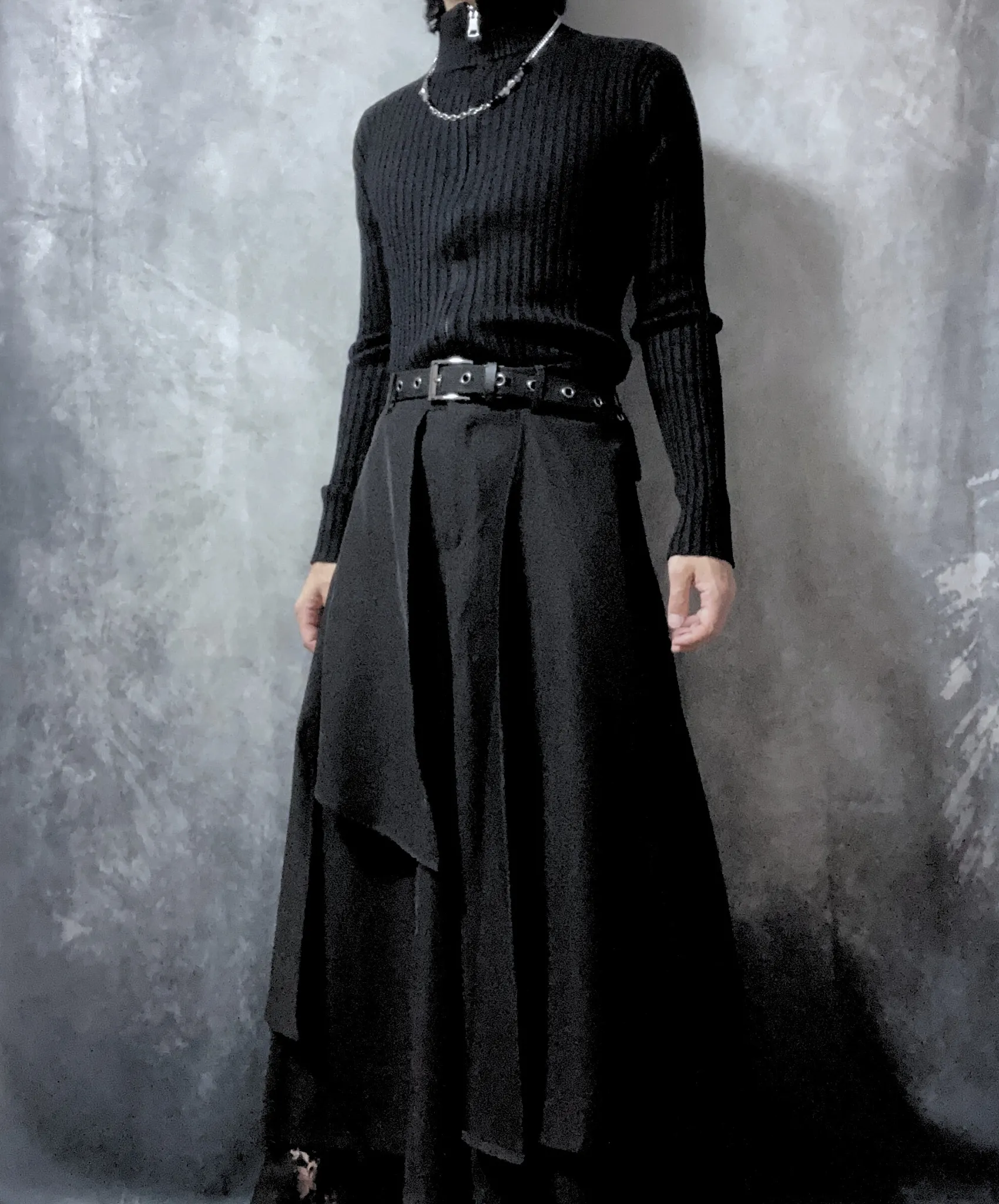 【style57】dark mode outfit set EN1854（jacket   sweater   pants set）