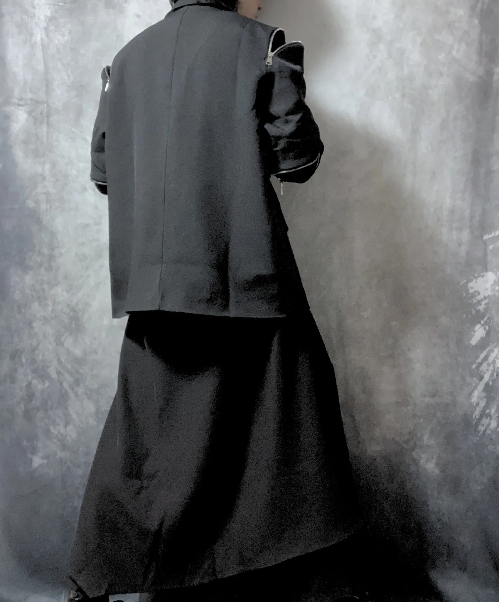 【style57】dark mode outfit set EN1854（jacket   sweater   pants set）