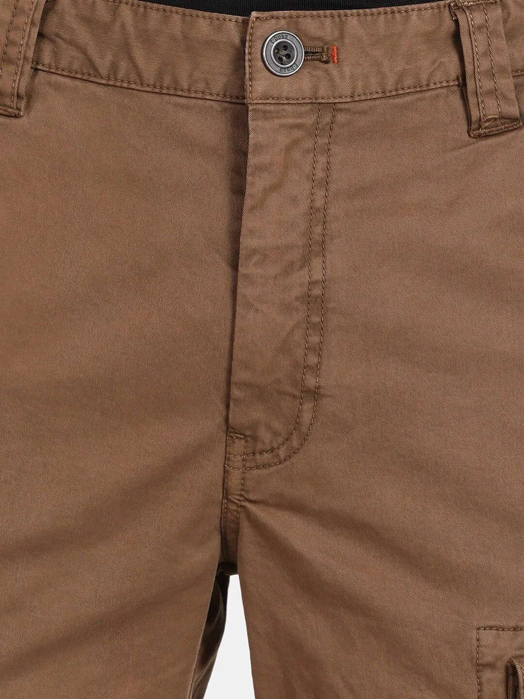 T-Base Men Brown Cargos Cotton Trousers