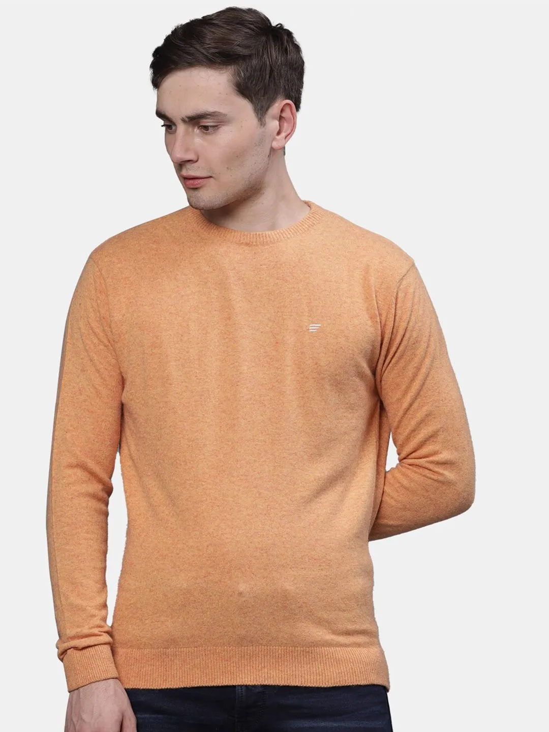 T-Base Men Orange Pullover