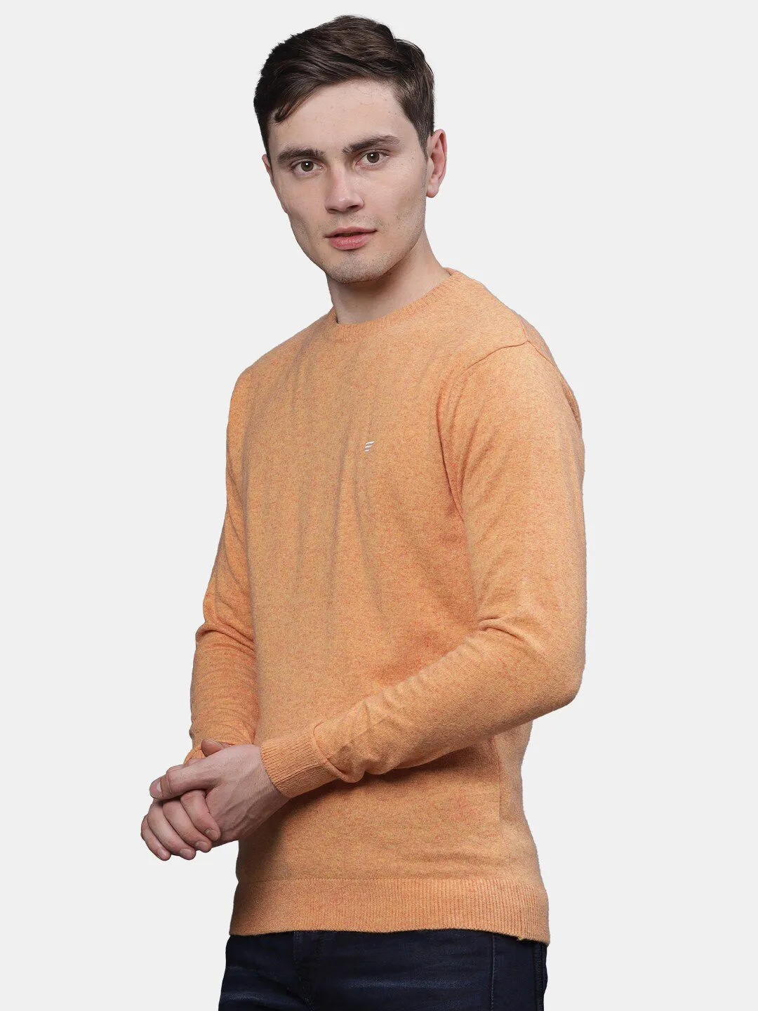 T-Base Men Orange Pullover