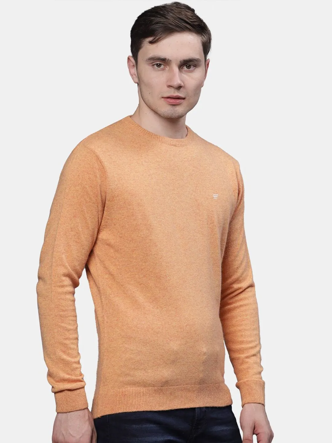 T-Base Men Orange Pullover