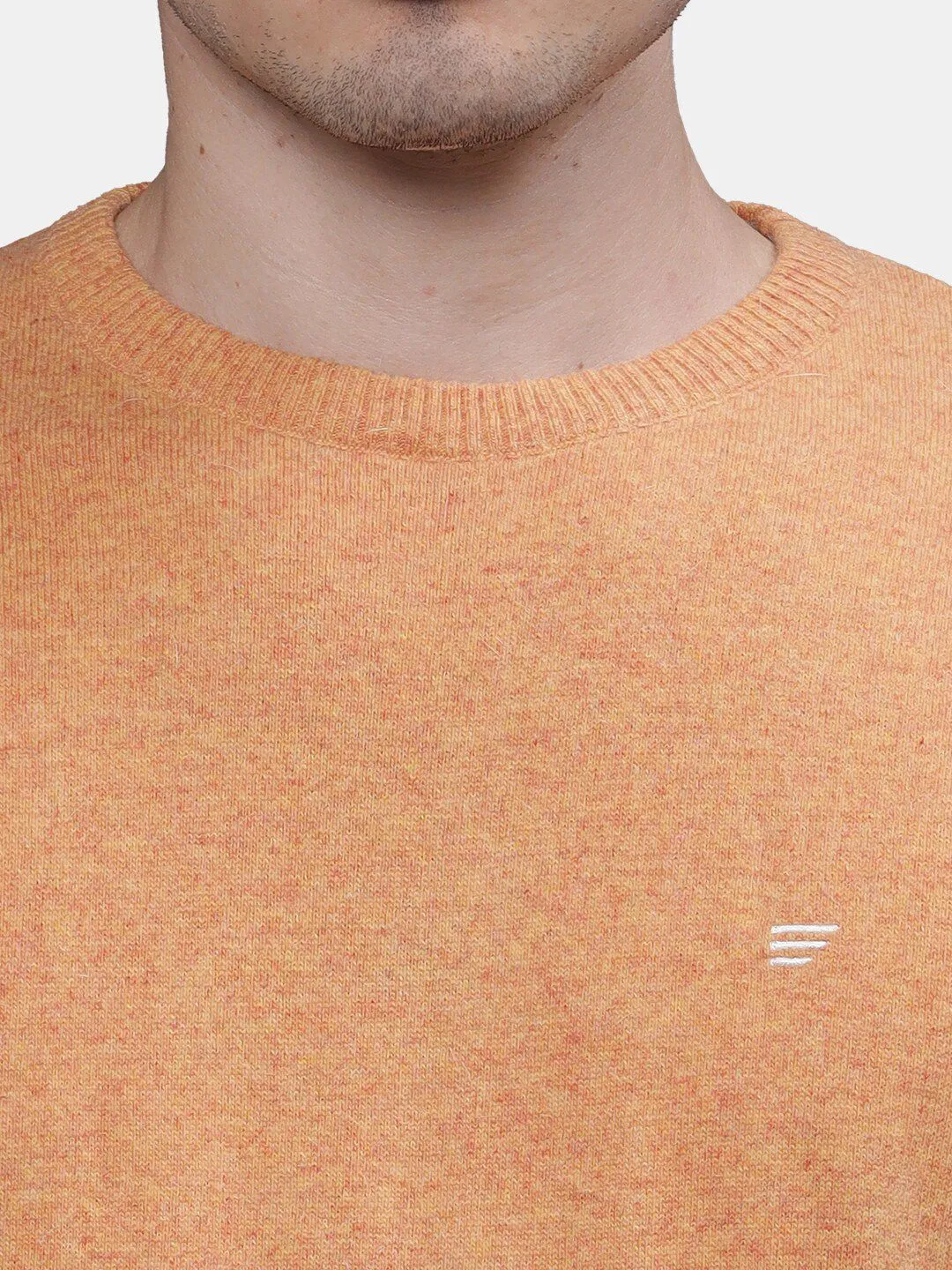T-Base Men Orange Pullover