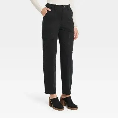 Universal Thread Women's Utility Cargo Pants High-Rise Loose Fit Stretchy