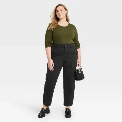 Universal Thread Women's Utility Cargo Pants High-Rise Loose Fit Stretchy