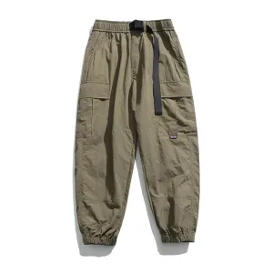 Wiaofellas  -   men's spring new Japanese high-quality white background high-quality cargo casual pants