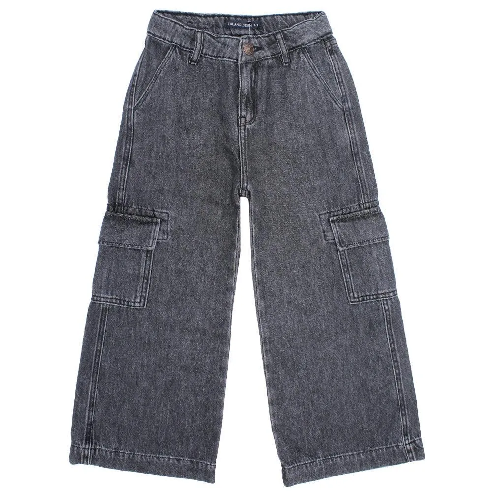 Wide-Leg Cargo Jeans
