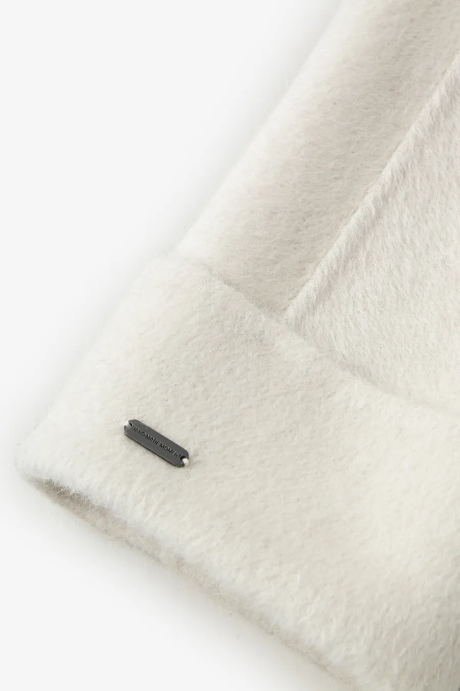 Wool Cropped Coat With Scarf Light Beige