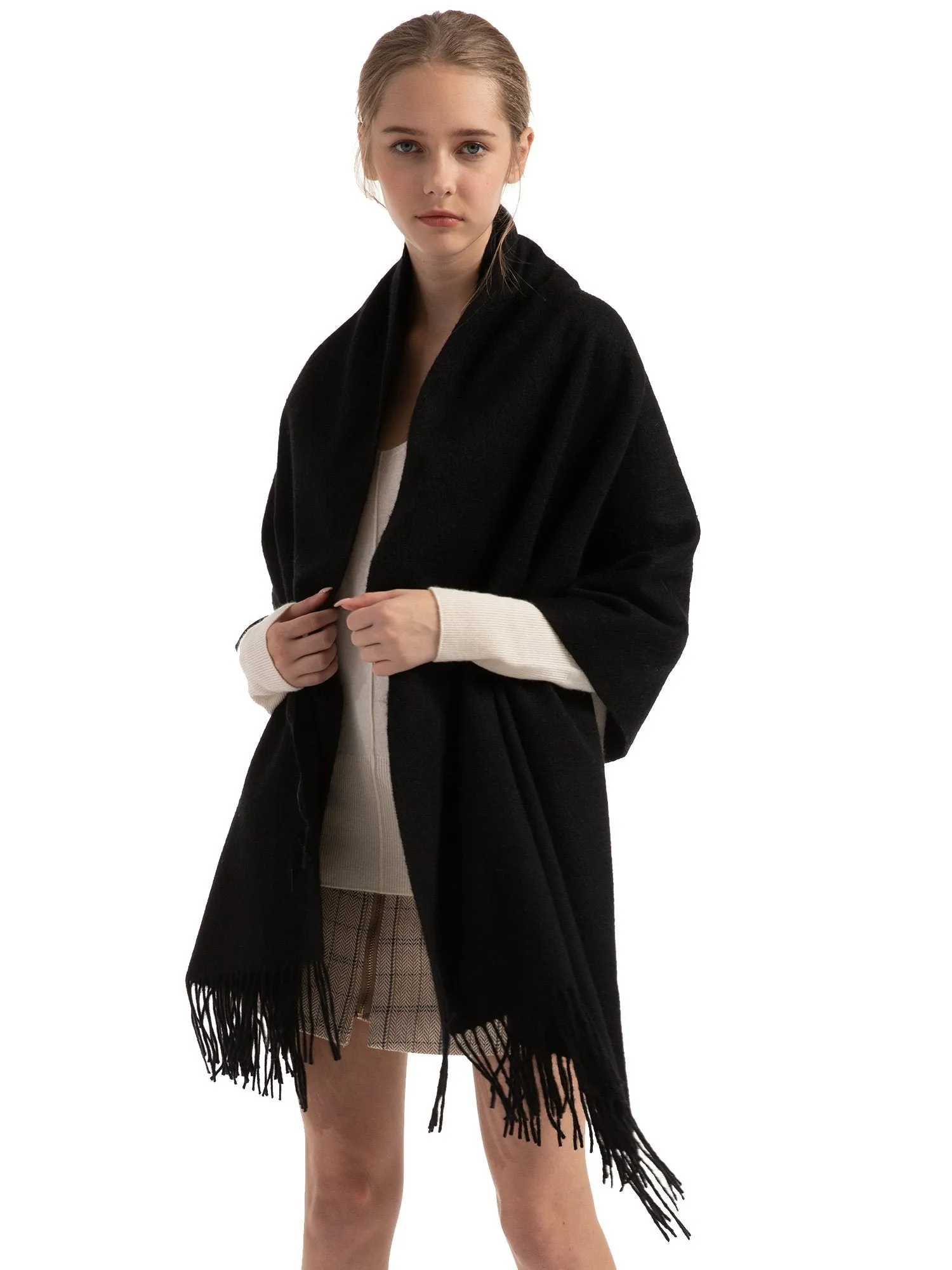 Woolen Bloom Soft Warm Wraps Shawls Neck Scarf for Women