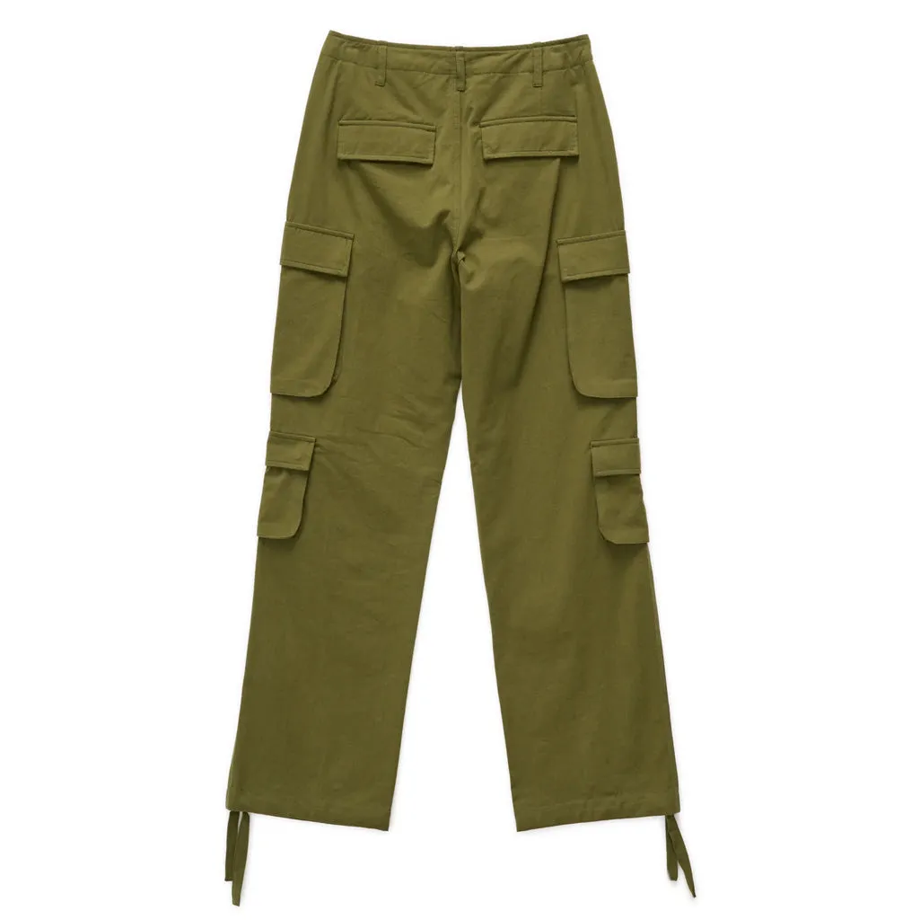 X-GIRL CHLOE CARGO PANT - FLIGHT GREEN
