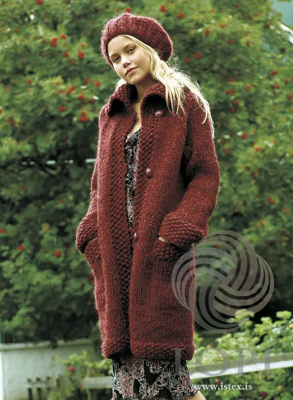 Ylja - Long Wool Cardigan Sweater Coat Knitting Kit